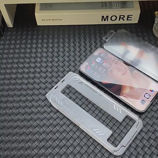2 Sets HD EZ Fit Screen Protector For iPhone Auto Dust Cleaning Bubble Free