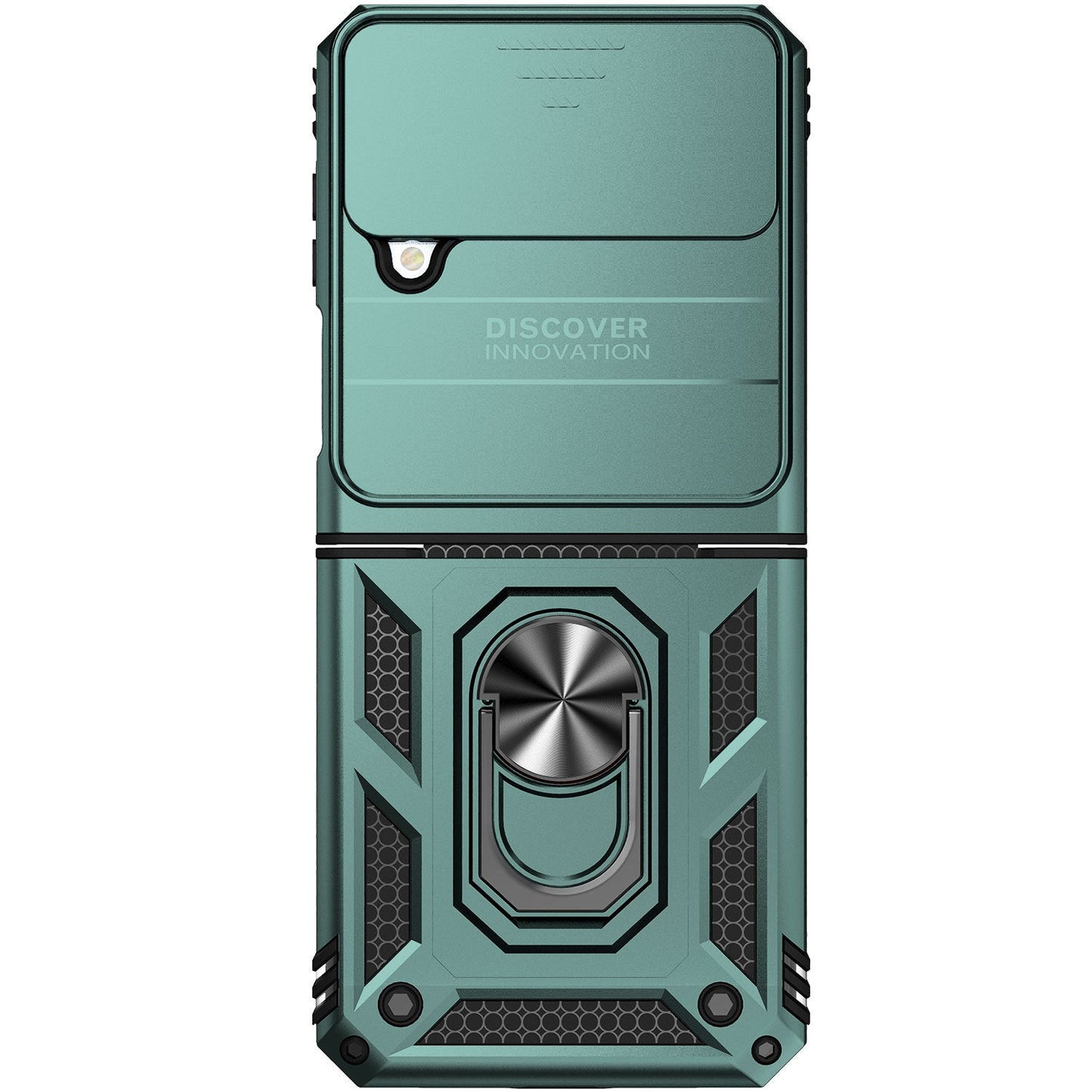 Samsung Galaxy Z Flip4 Heavy Duty Shockproof Cam Shield Armor Case with Kickstand Ring Holder