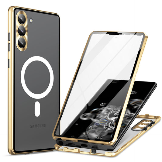 Metal Frame Magnetic All-around Protective Case For Samsung S23 24Ultra