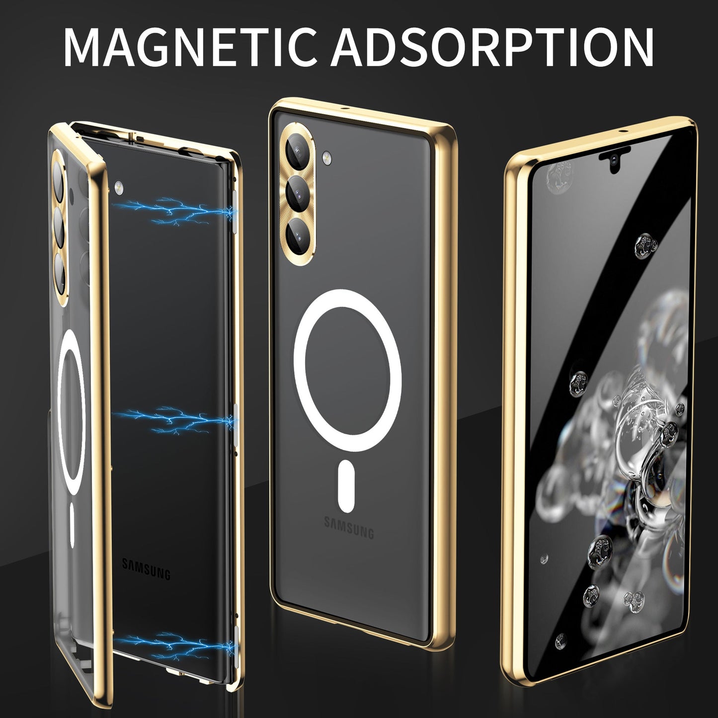 Metal Frame Magnetic All-around Protective Case For Samsung S23 24Ultra