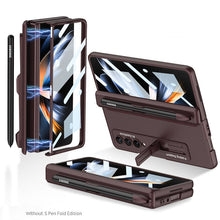 Lade das Bild in den Galerie-Viewer, Magnetic Hinge Case For Galaxy Z Fold4 5G With Pen Slot Tempered Film
