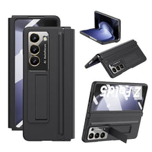 Load image into Gallery viewer, Leather Hinge Protector Samsung  Galaxy Z Fold5 Case With Self-tempered Glass Film
