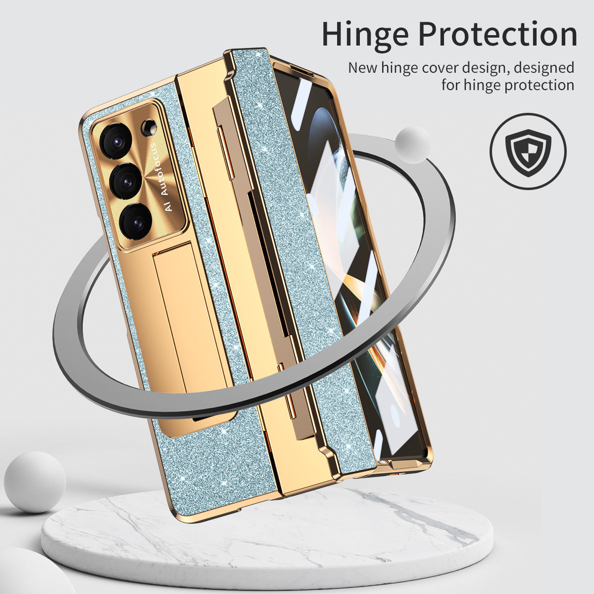 Crystal Style  All-Inclued Case For Samsung Galaxy Z Fold5 Fold4 Fold3