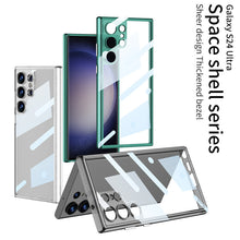 Load image into Gallery viewer, Transparent Plating Samsung Galaxy S24 S24Ultra Space Shell Case
