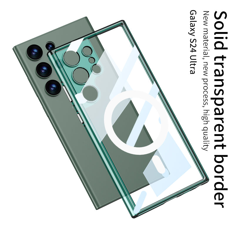 Transparent Space Shell Series Case With Magsafe Ring For Samsung S24Ultra S24Plus S24