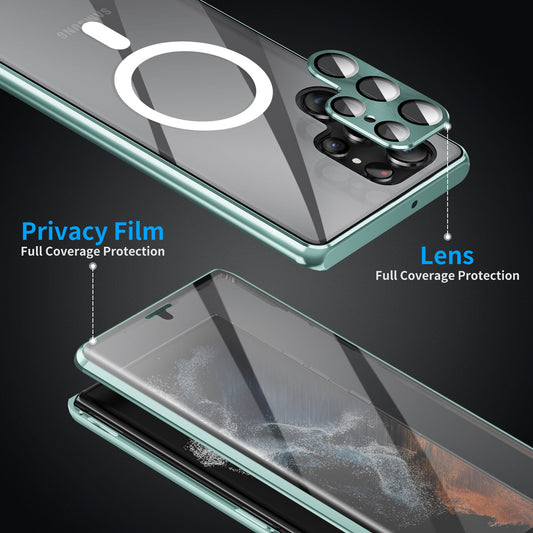 Metal Frame Magnetic All-around Protective Case For Samsung S23 24Ultra