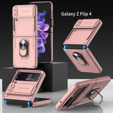 Carregar imagem no visualizador da galeria, Armor Shockproof Case For Samsung Galaxy Z Flip4 5G WIth Ring Holder and Lens Slide Protector
