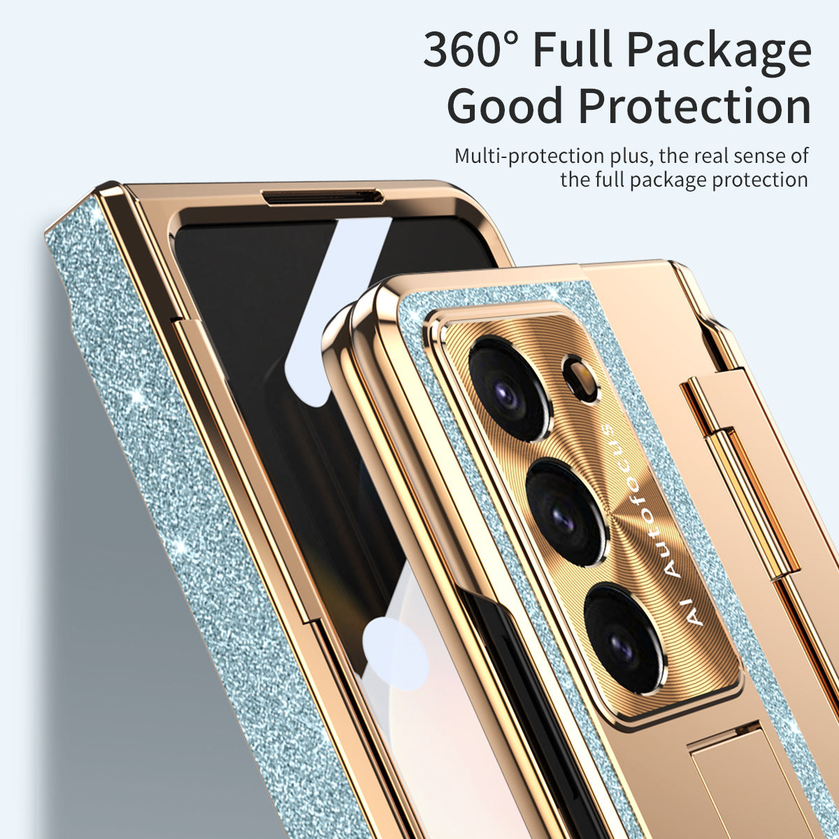 Crystal Style  All-Inclued Case For Samsung Galaxy Z Fold5 Fold4 Fold3