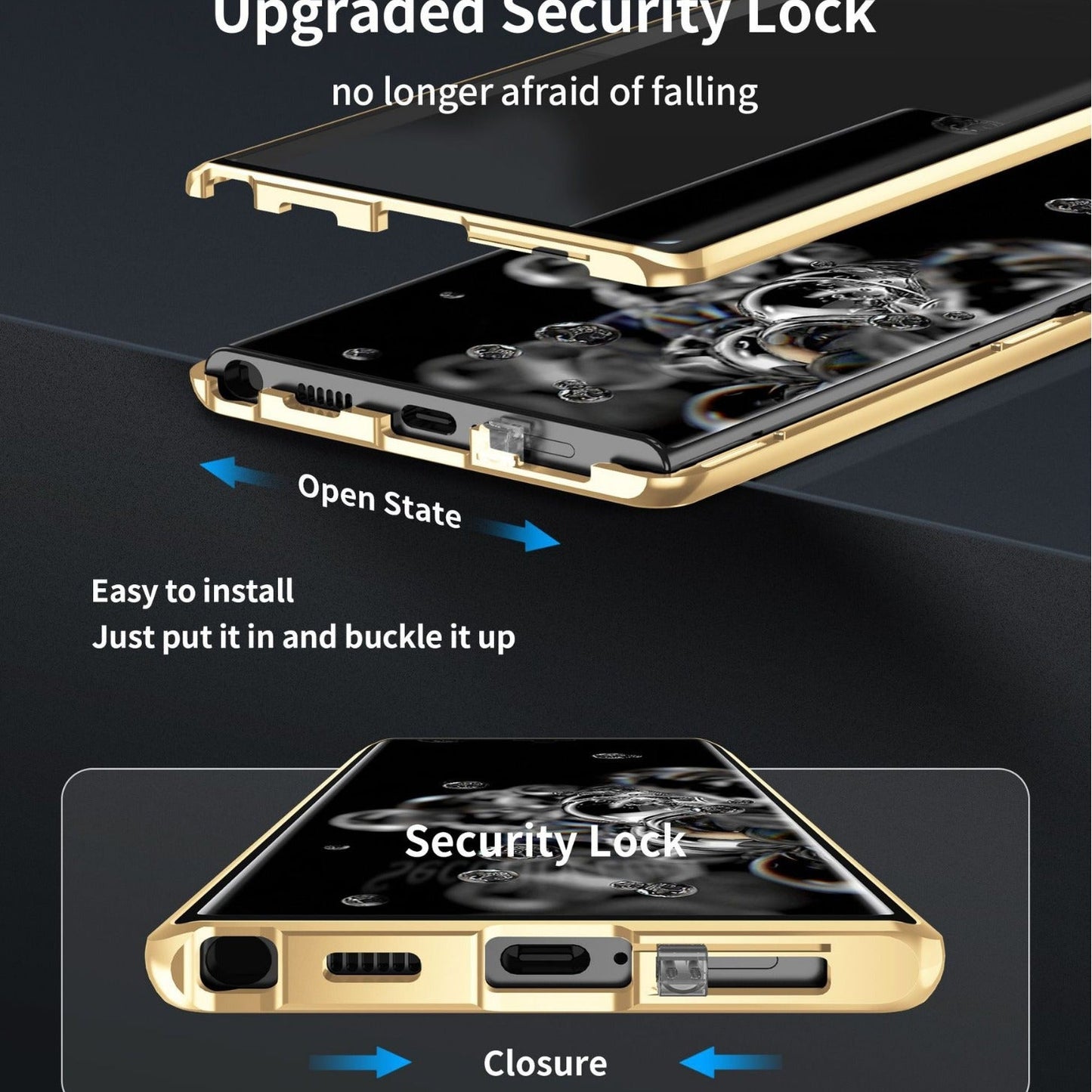 Metal Frame Magnetic All-around Protective Case For Samsung S23 24Ultra