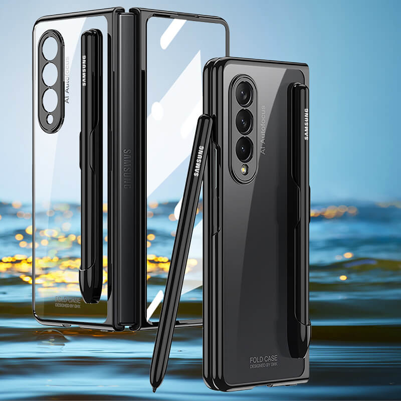 Phantom Pen Slot and Shell Membrane Case For Samsung Galaxy Z Fold3 5G