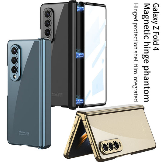Magnetic Hinge Phantom Case For Galaxy Z Fold4 5G With Film Protector