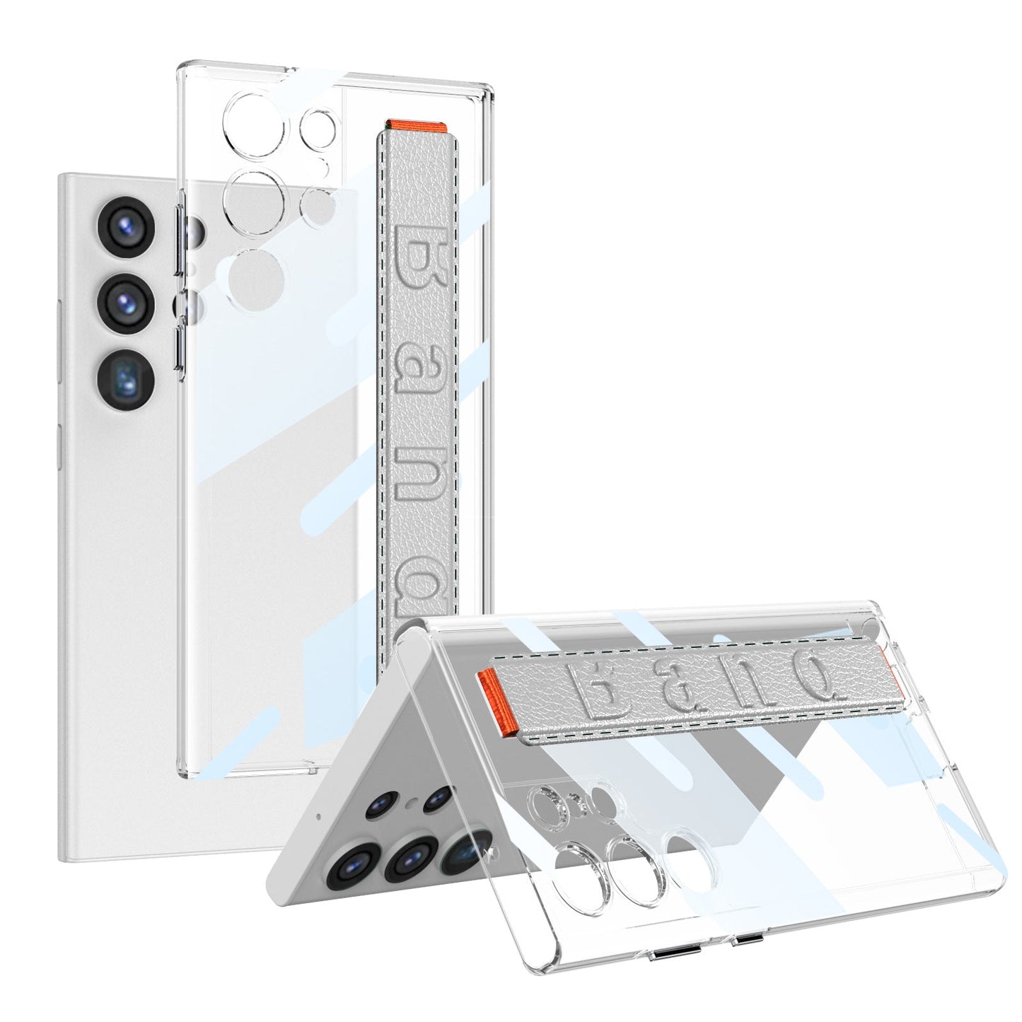 Samsung Galaxy S24Ultra S24 Series Transparent Wristband Phone Case