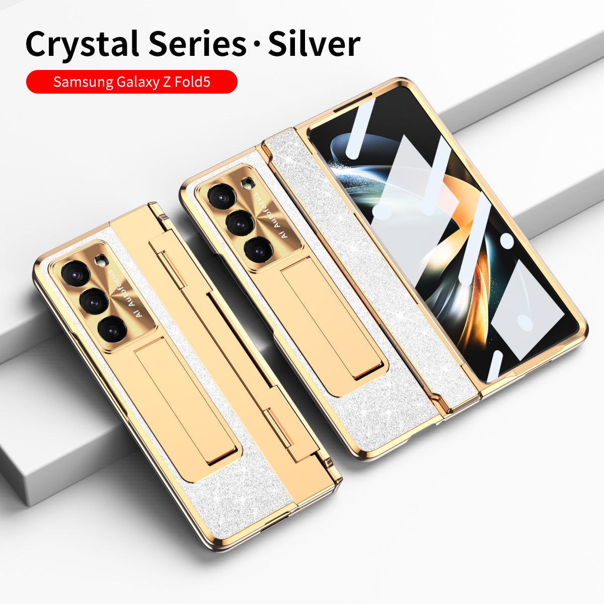 Crystal Style  All-Inclued Case For Samsung Galaxy Z Fold5 Fold4 Fold3