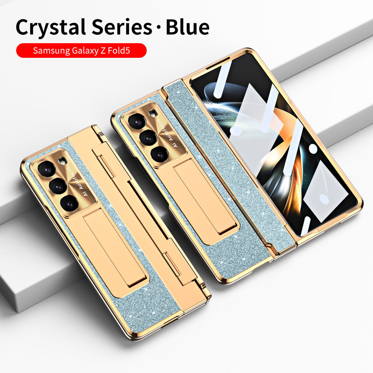 Crystal Style  All-Inclued Case For Samsung Galaxy Z Fold5 Fold4 Fold3