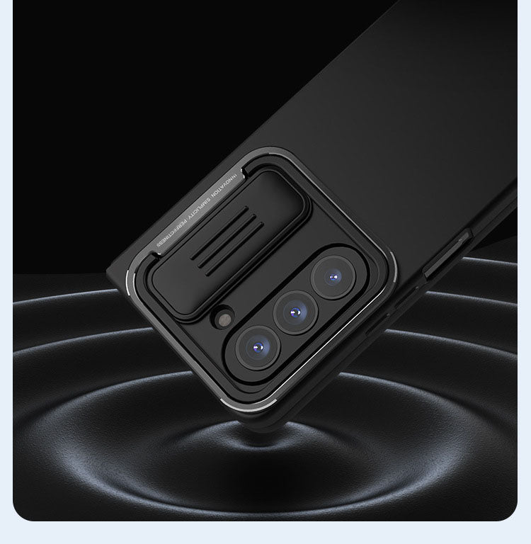 Samsung Galaxy Z Fold5 Liquid Silicone Protective Case Lens Push Cover Bracket Protective Case