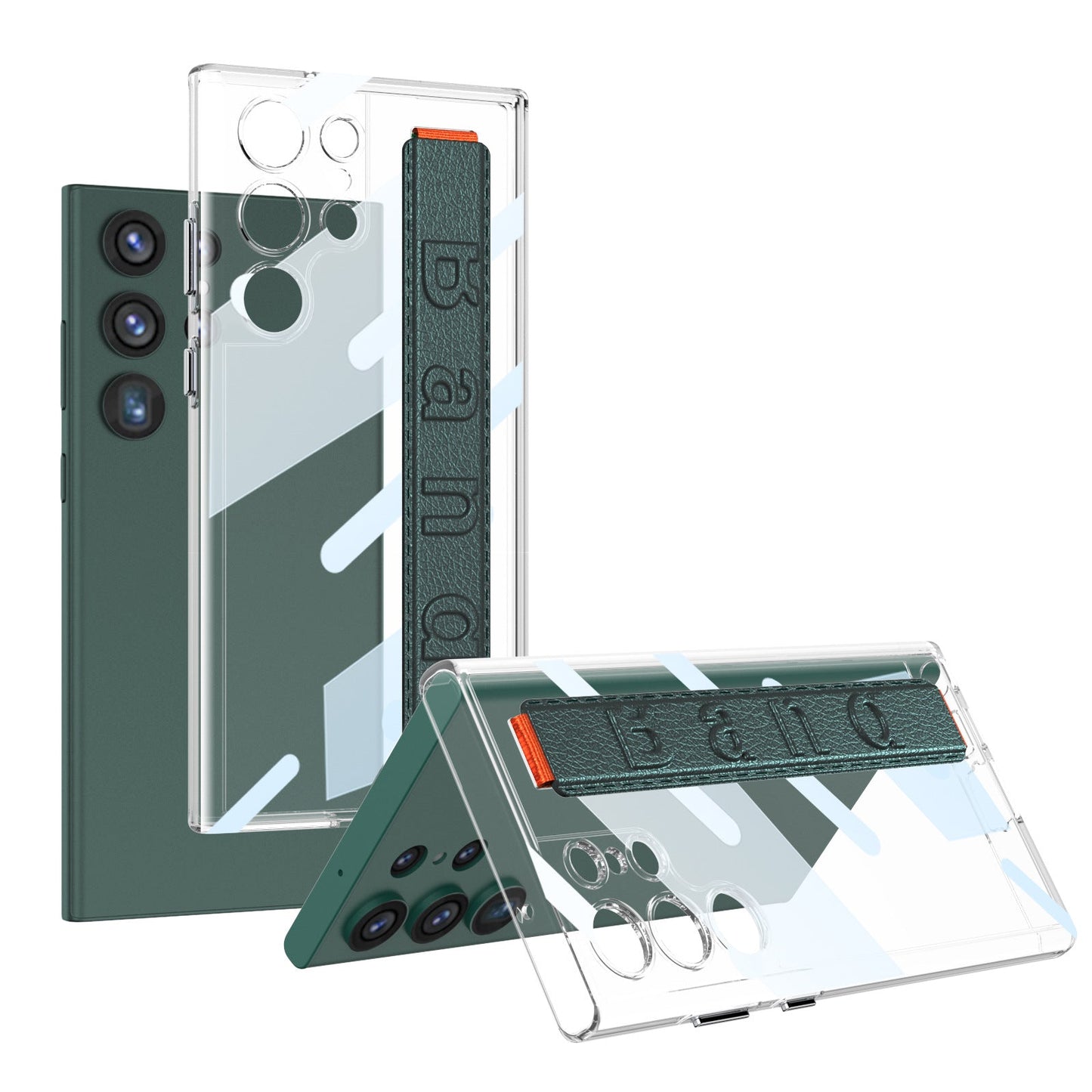 Samsung Galaxy S24Ultra S24 Series Transparent Wristband Phone Case