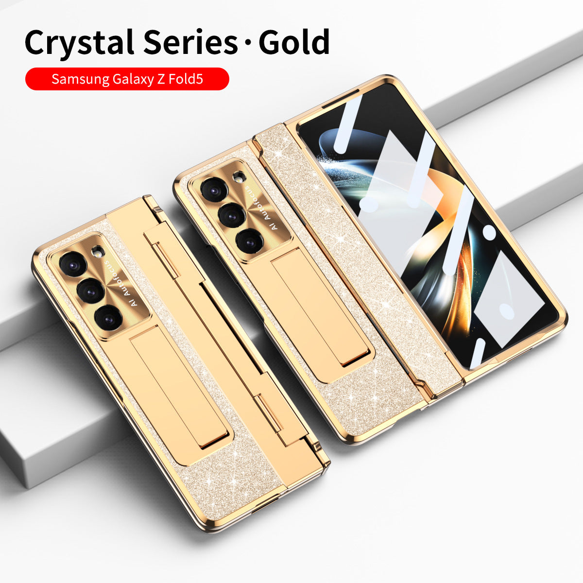 Crystal Style  All-Inclued Case For Samsung Galaxy Z Fold5 Fold4 Fold3