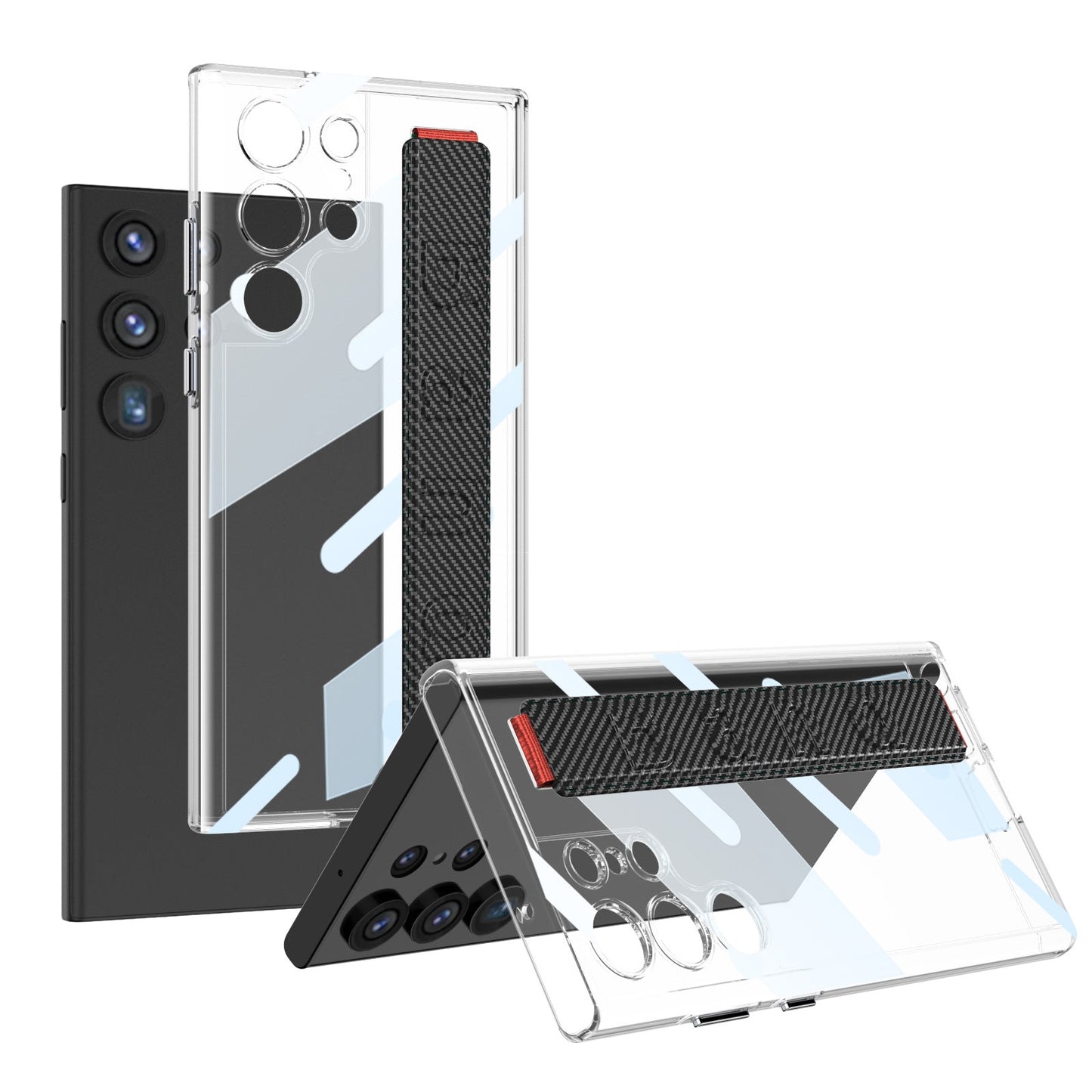 Samsung Galaxy S24Ultra S24 Series Transparent Wristband Phone Case