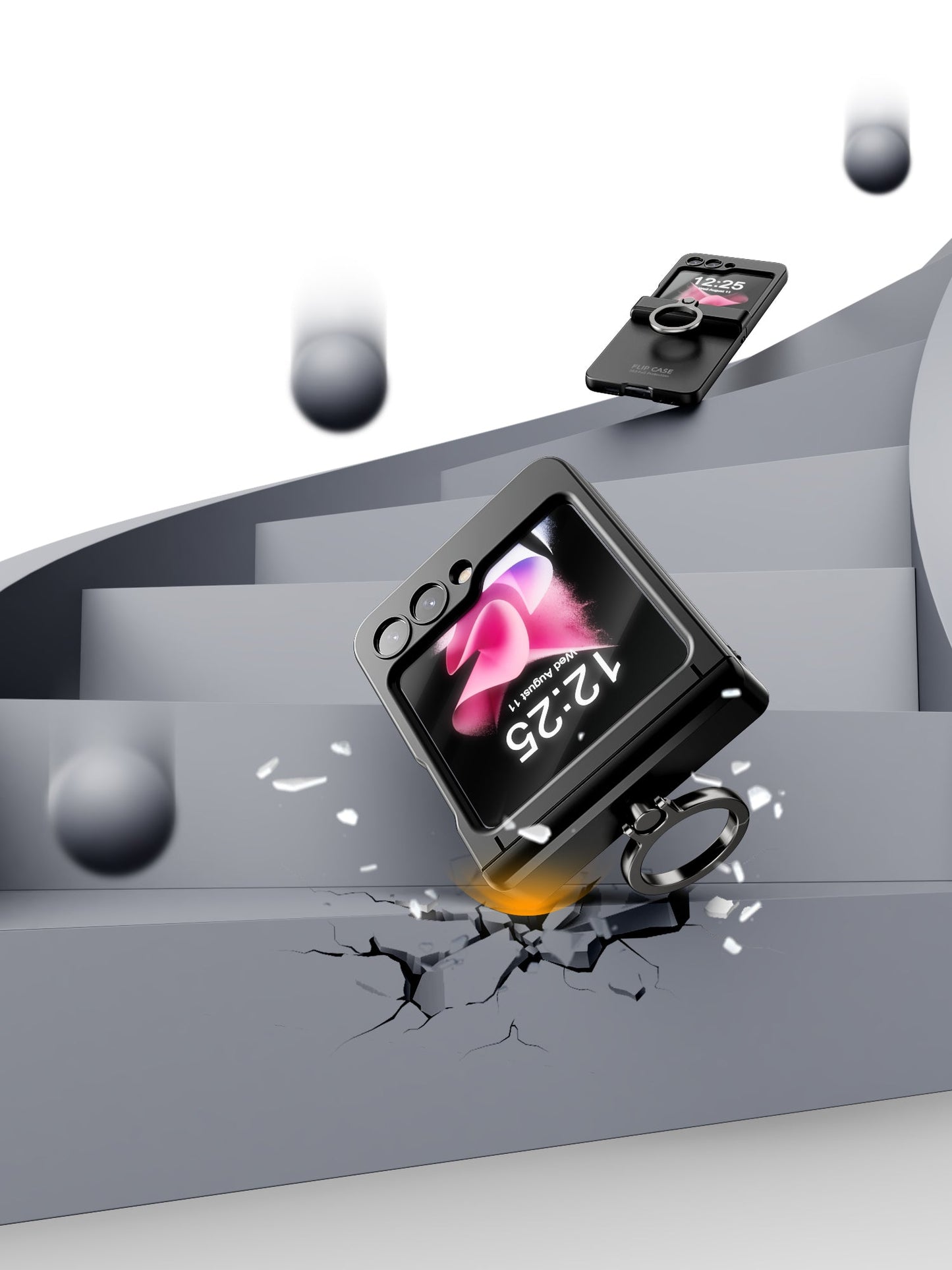 Built-in Protective Film Wire Hinge Full Protection Case For Samsung Galaxy Z Flip5
