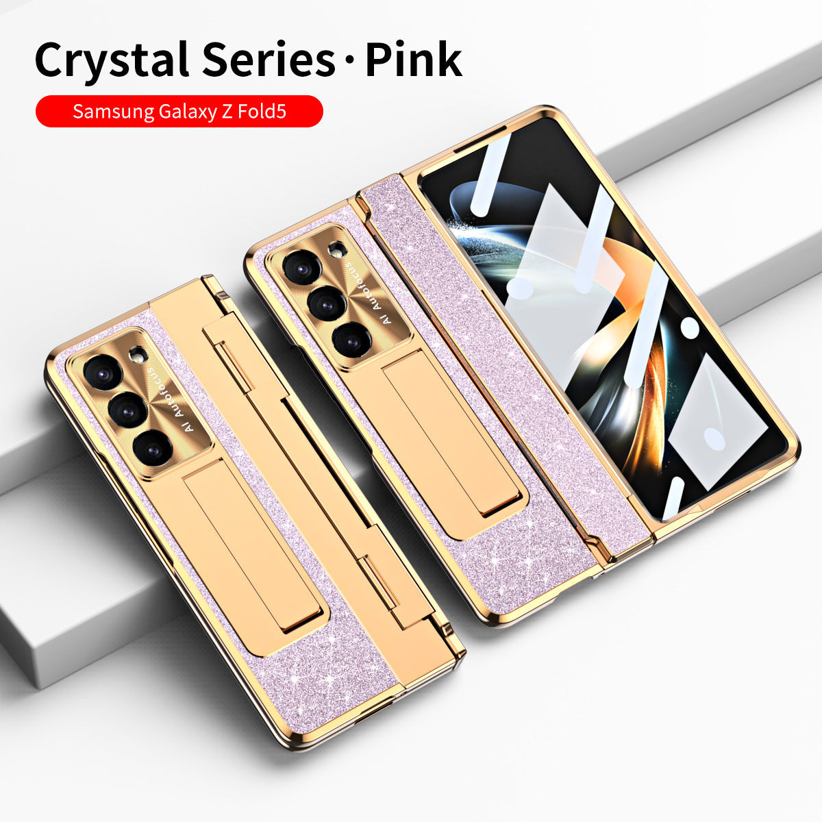 Crystal Style  All-Inclued Case For Samsung Galaxy Z Fold5 Fold4 Fold3