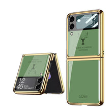 Cargar imagen en el visor de la galería, Luxury Electroplating Deer Glass Case For Samsung Galaxy Z Flip4 5G
