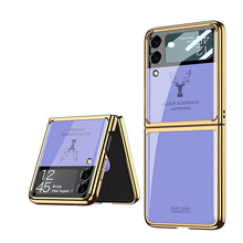 Charger l&#39;image dans la galerie, Luxury Electroplating Deer Glass Case For Samsung Galaxy Z Flip4 5G
