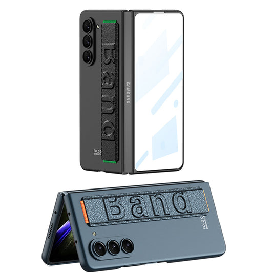 Ultra-Thin Galaxy Z Fold5 Case With Film and Wrist Strap