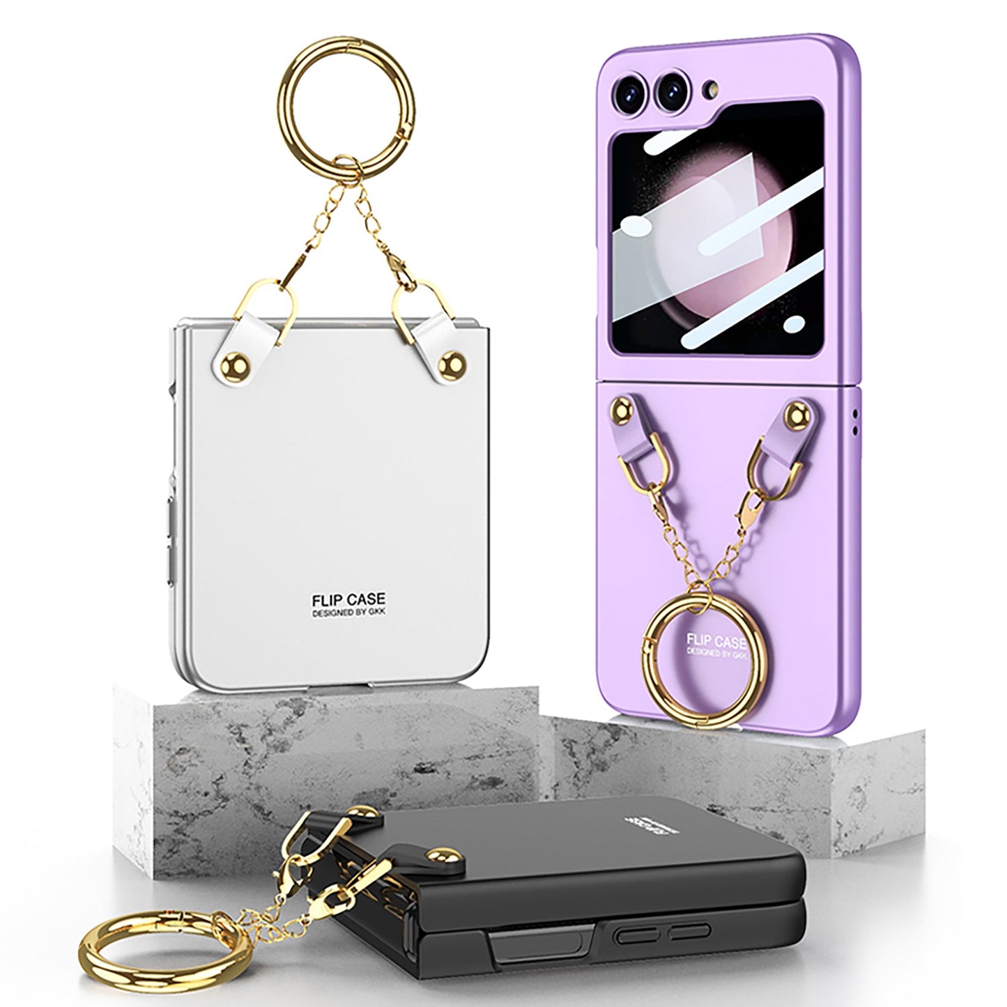 Necklace Ring Shell Case For Samsung Galaxy Z Flip5