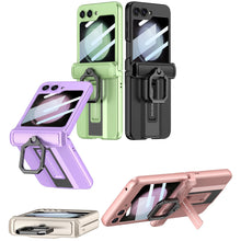 Carregar imagem no visualizador da galeria, Magnetic Armor Case For Samsung Galaxy Z Flip5 With Easily Folded Bracket
