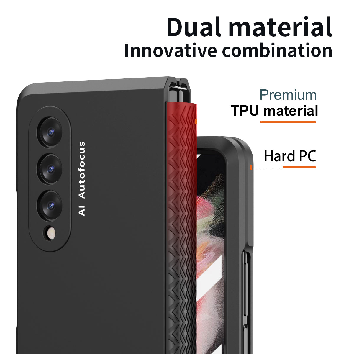 Samsung Galaxy Z Fold 3 5G Case With Front Film & TPU Hinge