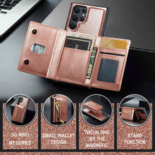 Cargar imagen en el visor de la galería, Newest Magnetic Bling Leather Detachable Wallet Samsung Case
