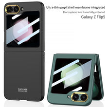 Cargar imagen en el visor de la galería, Samsung Galaxy Z Flip5 Ultra-thin Pupil Shell intergrated Case With Electroplated Lens Full Protected
