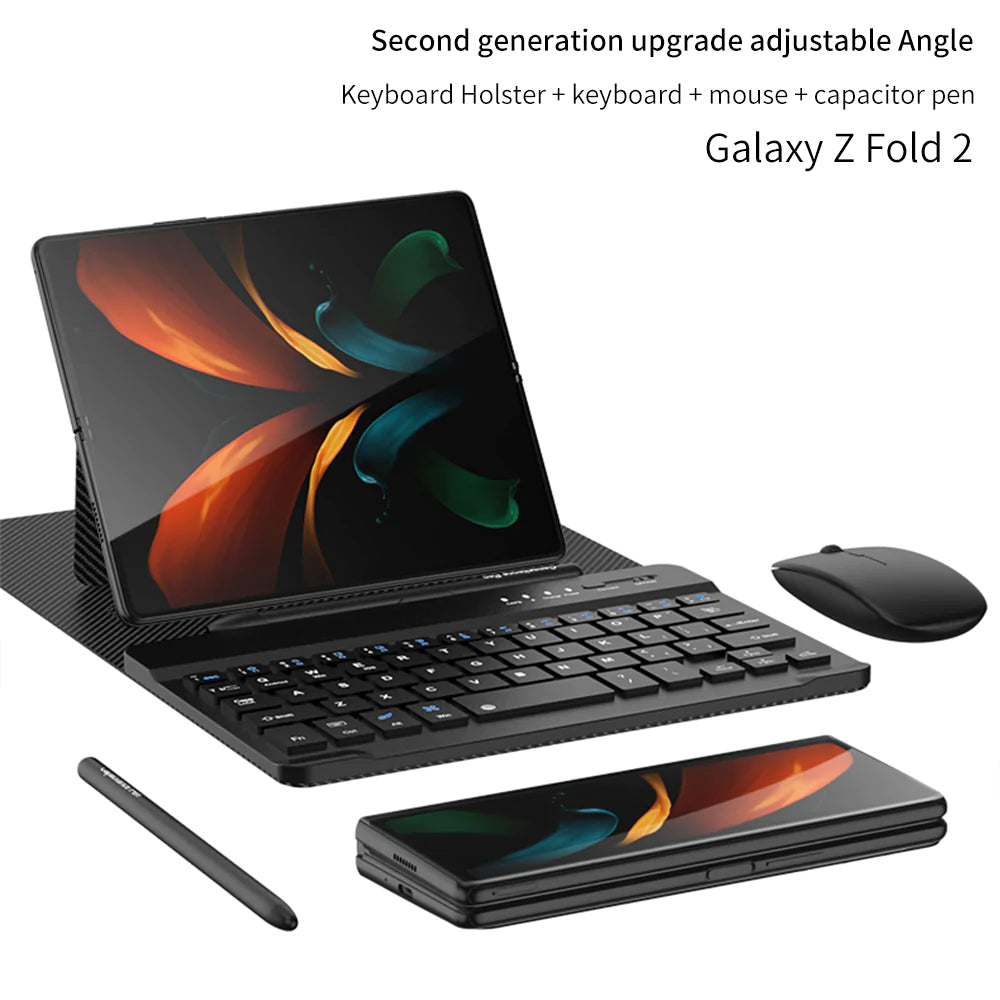 Bluetooth 3.0 Keyboard Leather Cover For Galaxy Z Fold5 Fold4 Fold3 5G