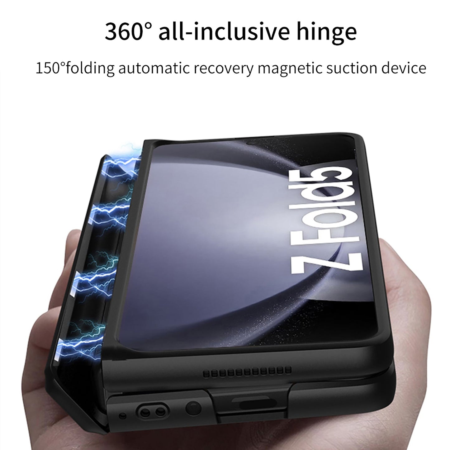 Magnetic Full Hinged Folding Case For Samsung Galaxy Z Fold5
