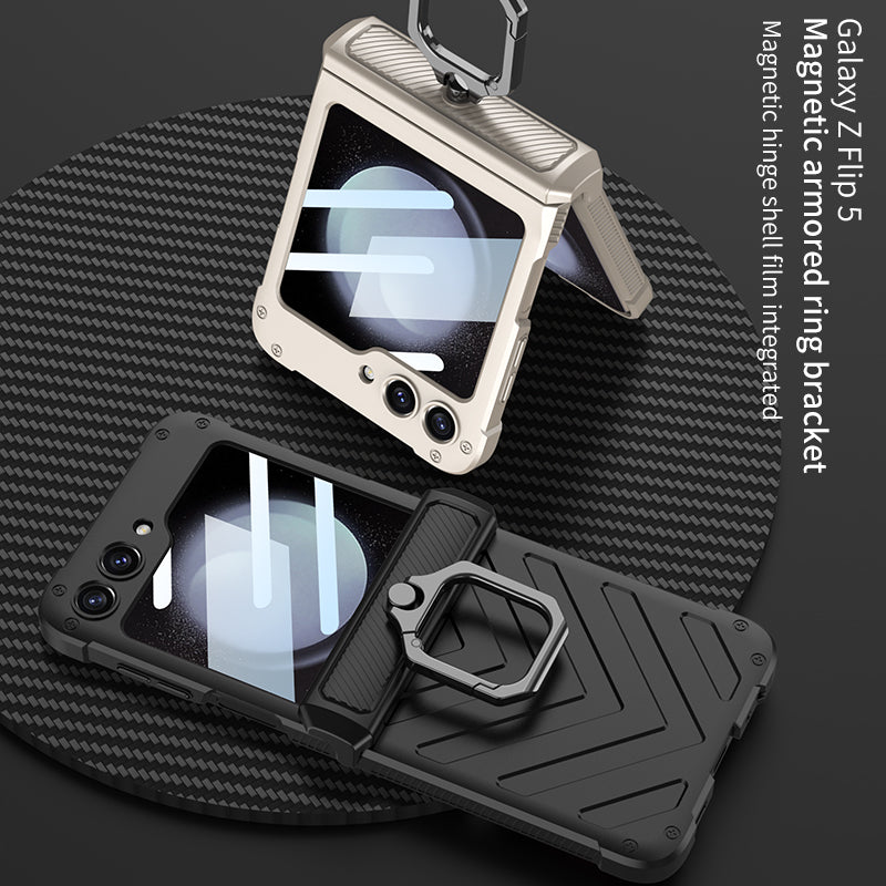 Magnetic Hinge Shell Integrated Armor Case For Samsung Galaxy Z Flip5