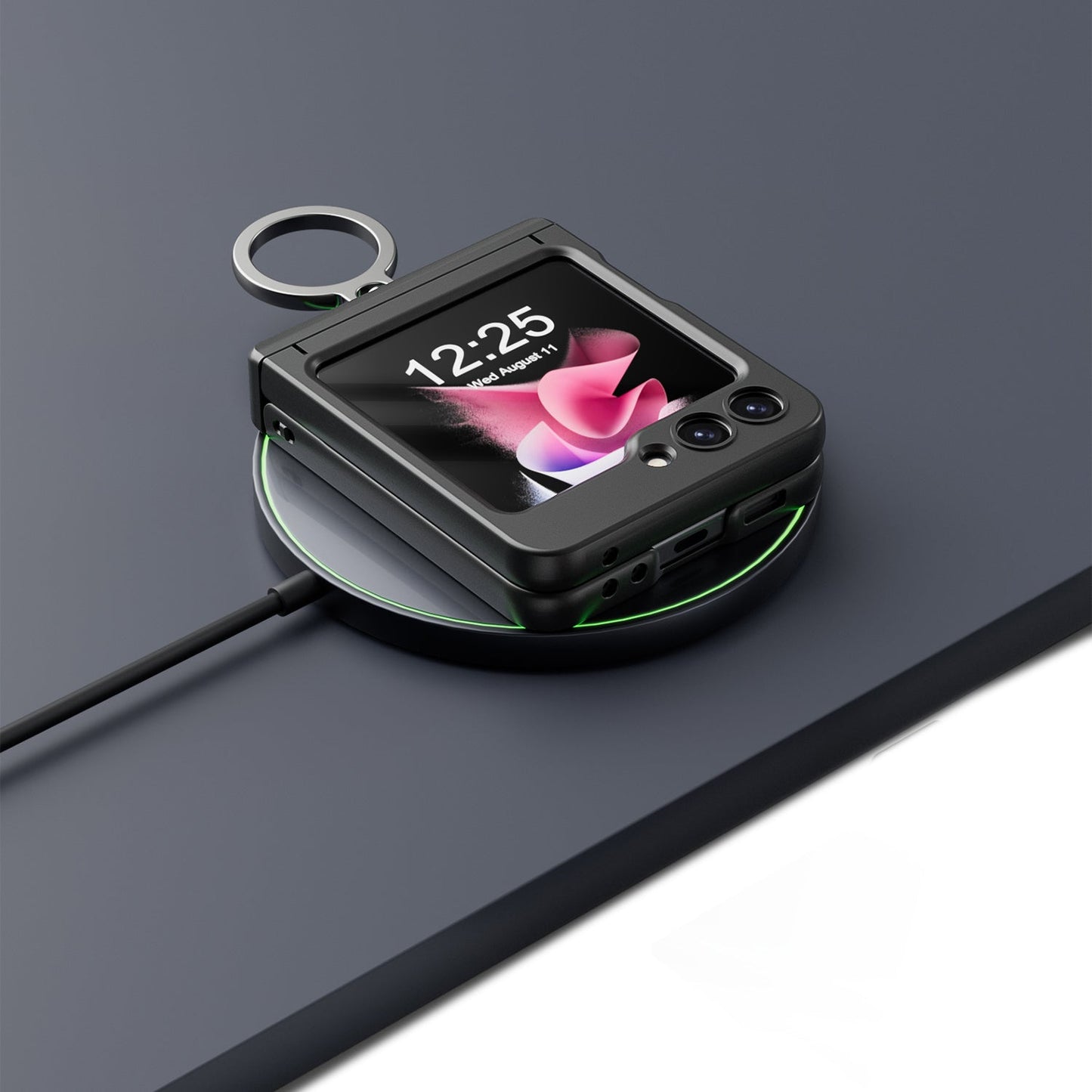Anti-Fall Upgrade Hinge Full Protect Case with 360 Rotation Ring And Build-in Film