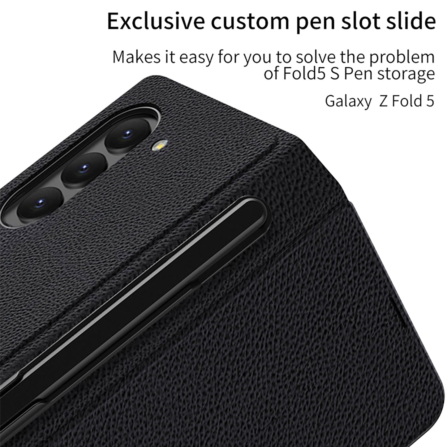 Business Style Galaxy Z Fold5 Case with Slim S Pen Slot