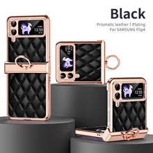 Load image into Gallery viewer, Luxury Samsung Z Flip4 5G Case With Diamond Window and Ring Stand
