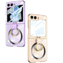 Load image into Gallery viewer, Phantom Plating Anti-Drop Artfact  Samsung Galaxy Z Flip5 Case With Ring Bracket With Magsafe
