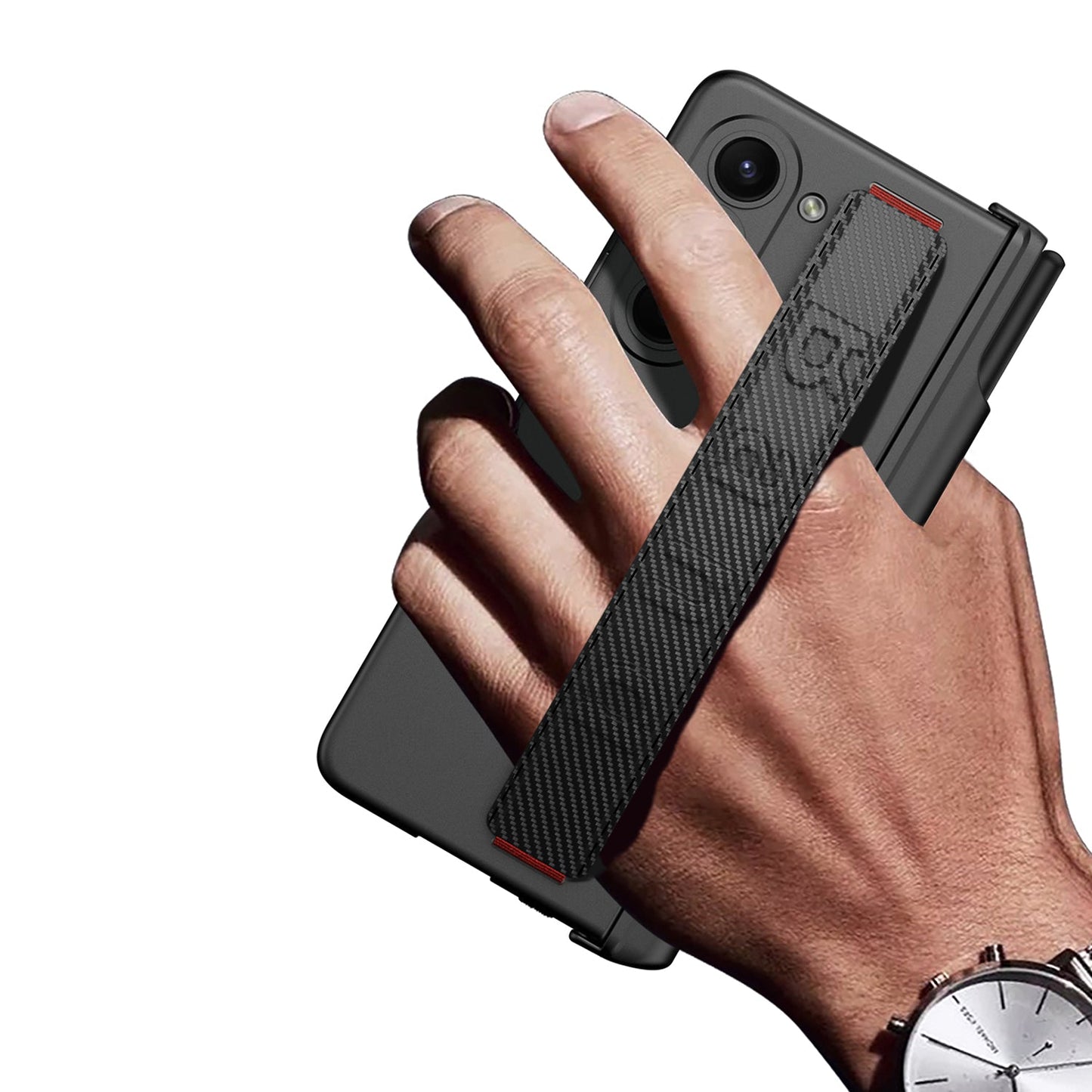 Samsung Galaxy Z Fold5 Magnetic Hinge Wristband All-inclusive Film Intergrated Case