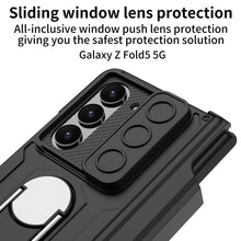 Lade das Bild in den Galerie-Viewer, Magnetic Folding Armor Pen Case Slide Lens Cover Film Integrated Case For Samsung Galaxy Z Fold5
