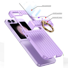 Load image into Gallery viewer, Membrane Integrated suitcase Case With For Samsung Galaxy  Z Flip5 With Ring Bracket
