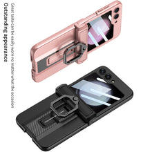 Carregar imagem no visualizador da galeria, Magnetic Armor Case For Samsung Galaxy Z Flip5 With Easily Folded Bracket
