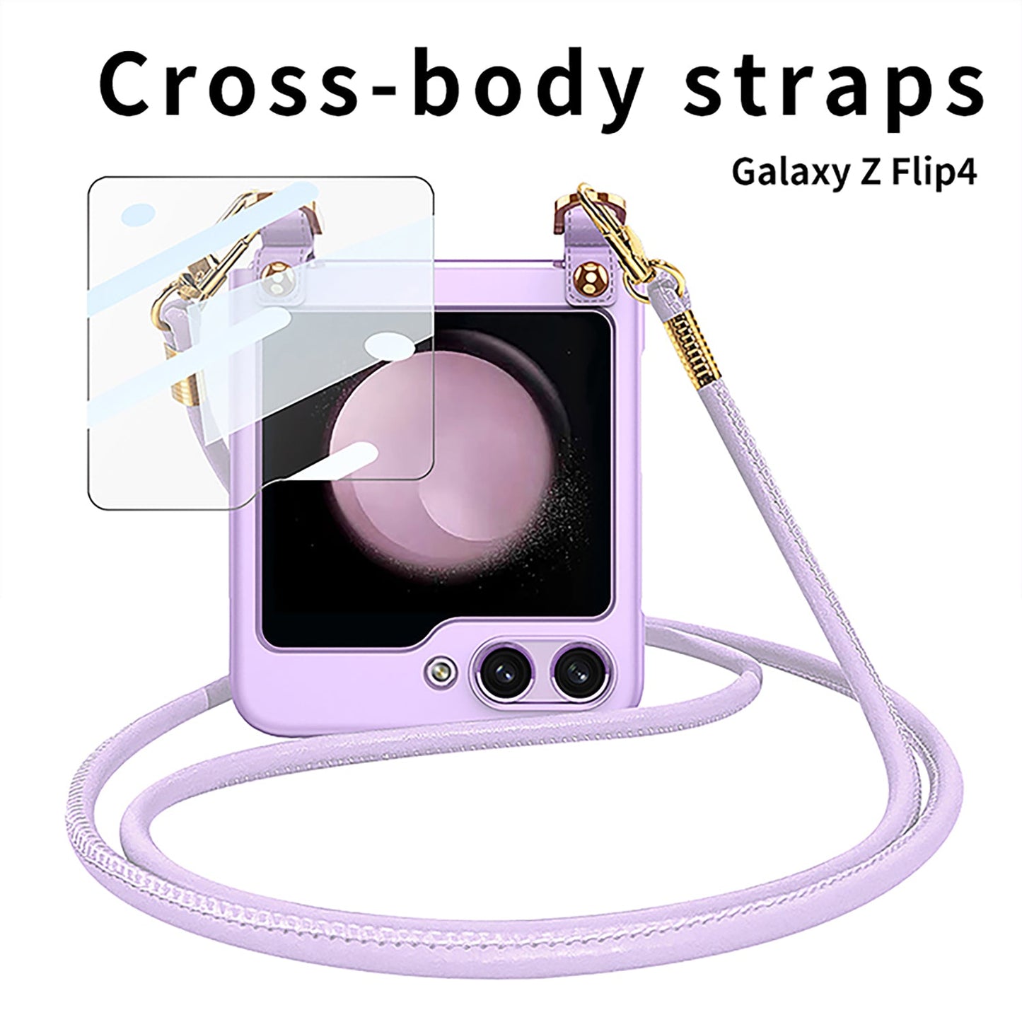 Ultra-Thin Strap Style Case For Samsung Galaxy Z Flip5 With Front Film