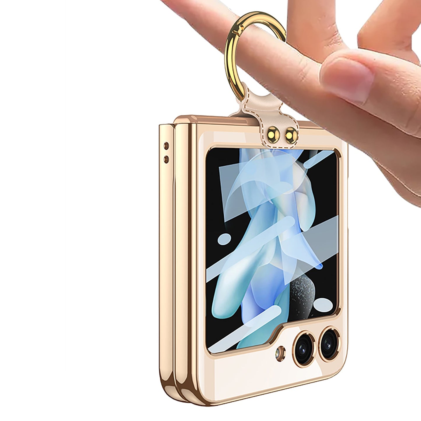 Phantom Plating Anti-Drop Artfact  Samsung Galaxy Z Flip5 Case With Ring Bracket With Magsafe