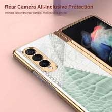 Lade das Bild in den Galerie-Viewer, Python Leopard Print Tempered Glass Case for Samsung Galaxy Z Fold 3 5G - GiftJupiter

