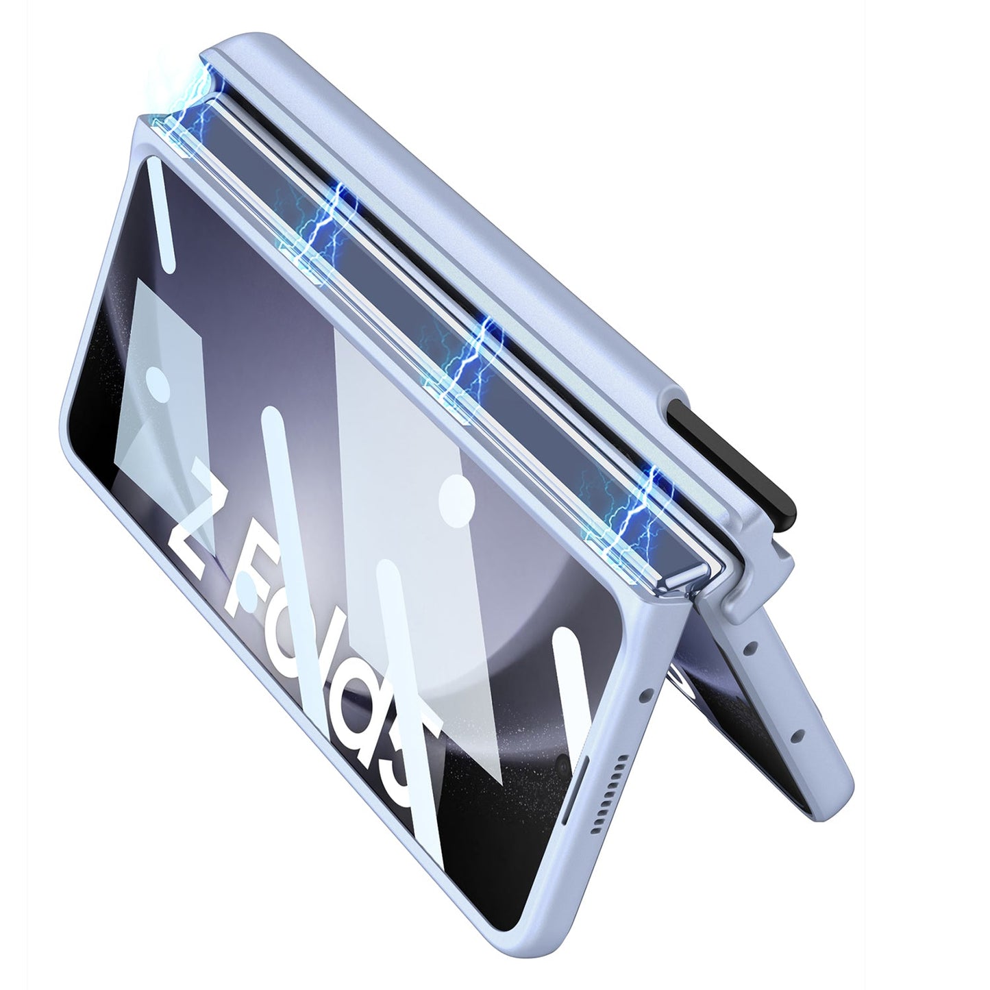 Samsung Galaxy Z Fold5 Magnetic Hinge Wristband All-inclusive Film Intergrated Case