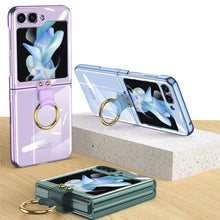 Load image into Gallery viewer, Samsung Galaxy Z Flip5 Phantom Plating Case With Ring Bracket
