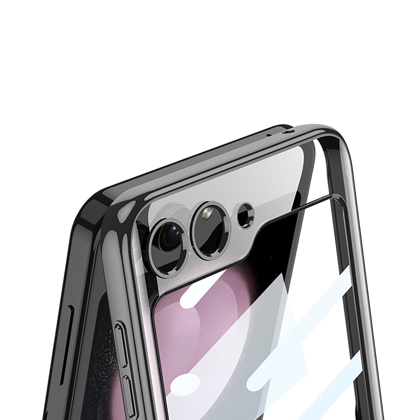 Magnetic Hinge Phantom Samsung Galaxy Z Flip5 Case with Ring Bracket