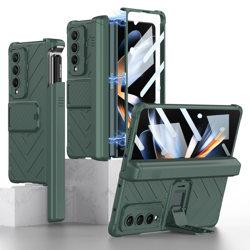 Magnetic Samsung Galaxy Z Fold4 Case With Film & Slide Pen Slot